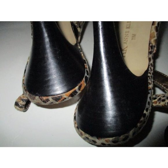 *Anne Klein Taupe Glossy Lizard Print Open Toe - Picture 7 of 9